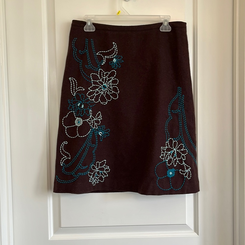 Ricki's vintage wool embroidered full skirt size 8